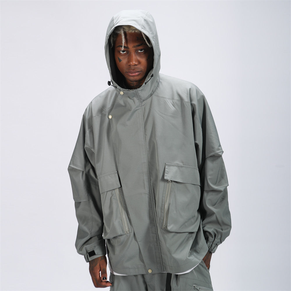 Men's Hipster Loose Hooded Jacket
